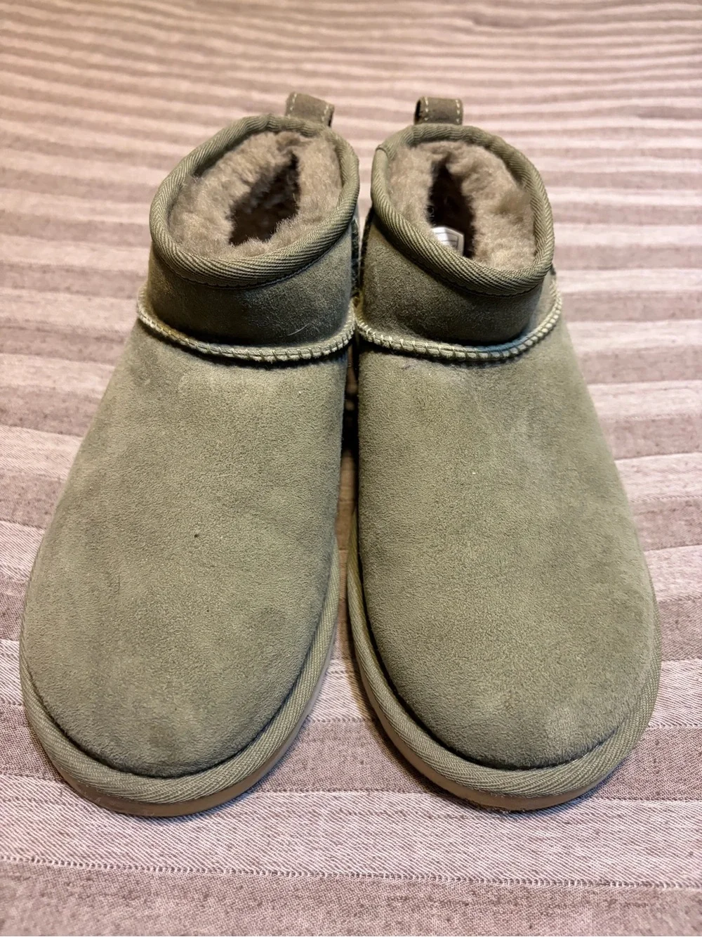 UGG Olive Mini Boot with Shearling Lining